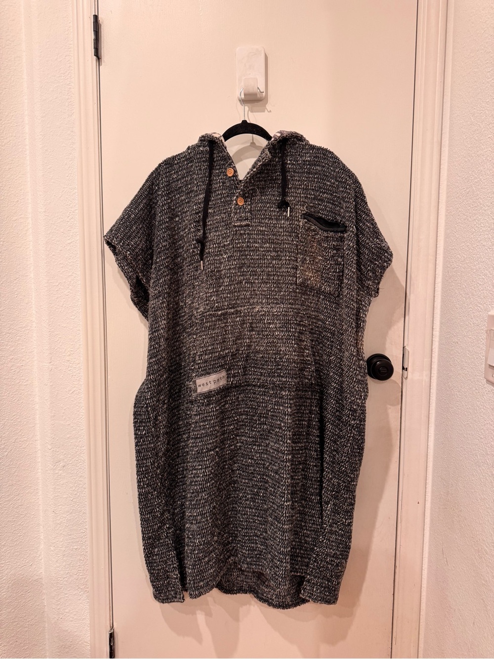 West Path Charcoal Surf Changing Poncho Blanket Hoodie One Size Unisex